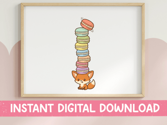 A Craft Seller's Review of Fox Balancing Macarons Graphics
