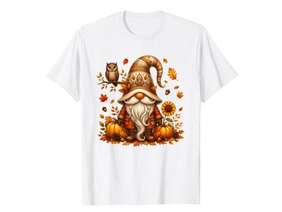 A Design Review: Autumn Gnome Graphics for T-Shirts & More