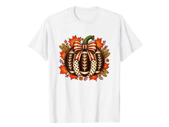 A Fall Football Pumpkin Graphic for T-Shirt Designs