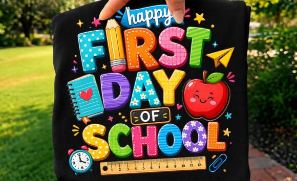 A Playful Tee Design for School Season Business Graphics