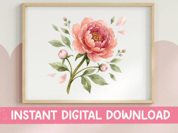 A Review of Watercolor Pink Peony Bloom for Branding & Packaging