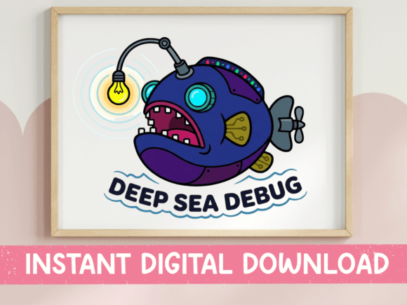 An Anglerfish Graphic for T-Shirt Designs and Coding Culture