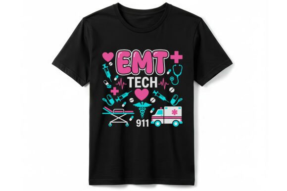 Branding Review of Cute EMT Tech 911 Medical Graphics for T-Shirt Designs