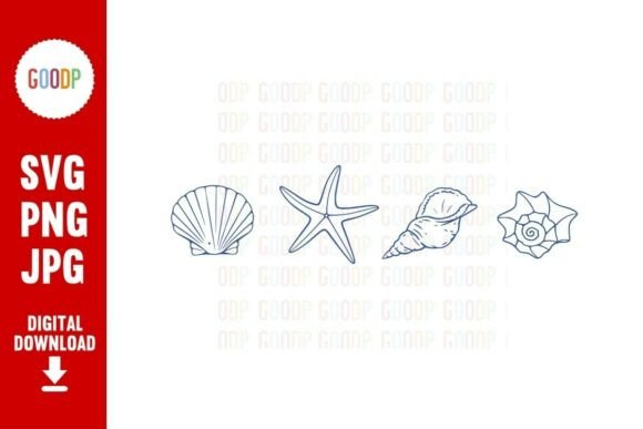 Coastal Seashell Line Art PNG: A Versatile Graphics Asset