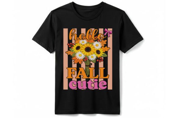 Hello Fall Cutie Sunflower T-Shirt: A Charming Graphic Design