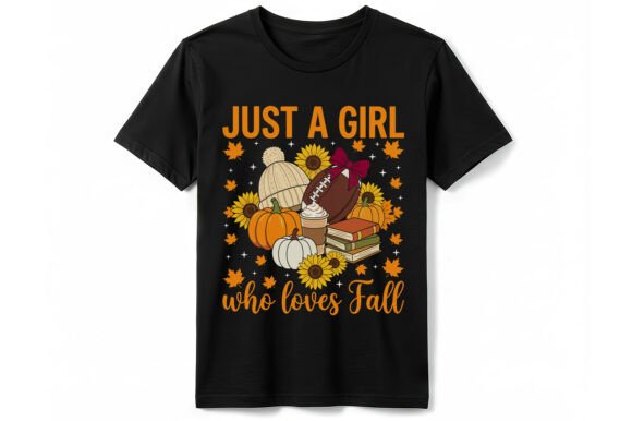 Just a Girl Who Loves Fall T-Shirt: Perfect for Autumn Branding