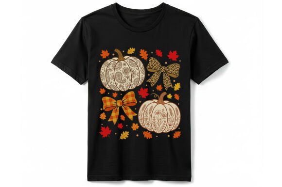Leopard Bow Pumpkin T-shirt: A Graphic for Autumn