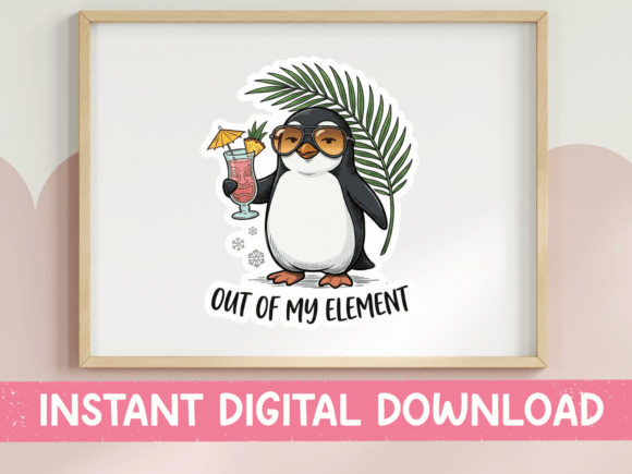 Out of My Element: A Penguin Graphic for T-Shirt Designs