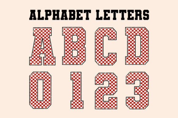 Patriotic Red Checkered Alphabet: A Graphics and Illustrations Review