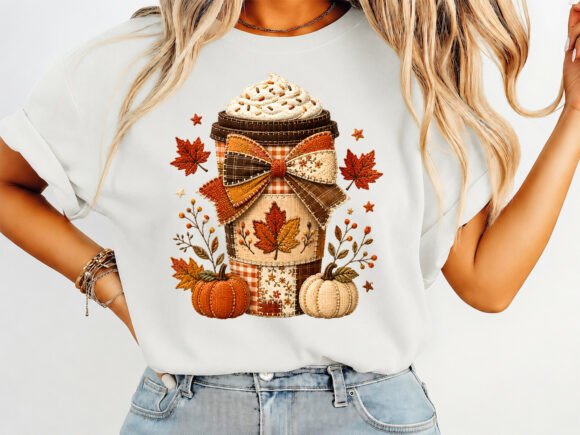 Pumpkin Spice Coffee Fall Graphics for T-Shirt Designs & Branding