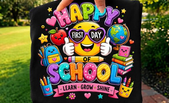 Reviewing Happy First Day of School Cute Smiley Graphics for T-Shirt Designs