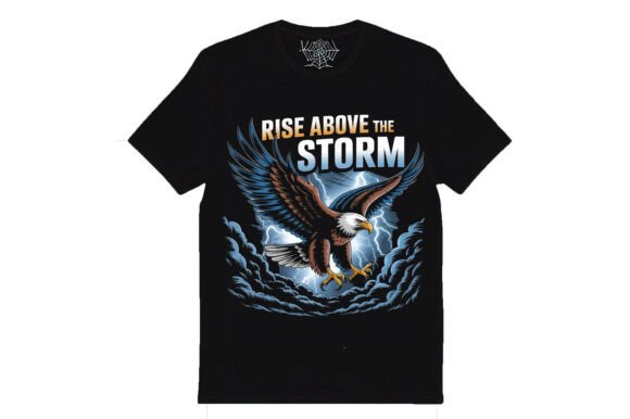 Rise Above the Storm: A Versatile Graphic Design Asset for T-Shirt Designs and Beyond