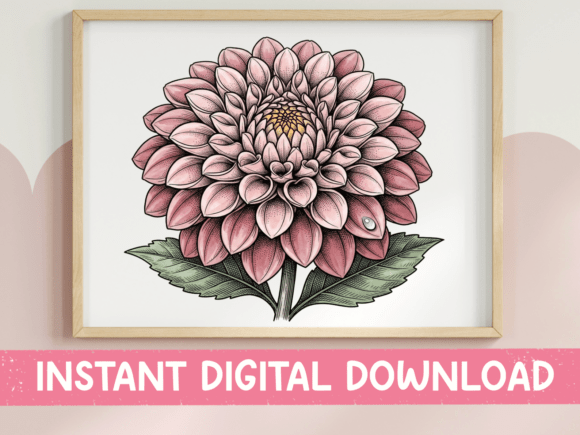 The Pink Dahlia Graphic: A Design Asset for Elegant Small Business Branding